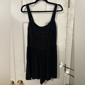 Black Romper w/ Button Top